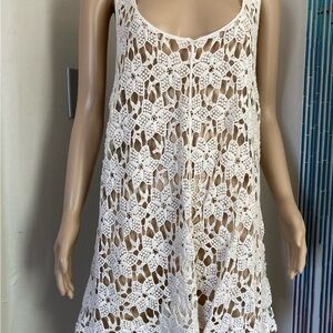 Charming Charlie Crochet Dress Beach Cover-Up Size Medium